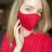 Carregar imagem no visualizador da galeria, Kit 3 Máscaras de Proteção Vermelho Feminina

